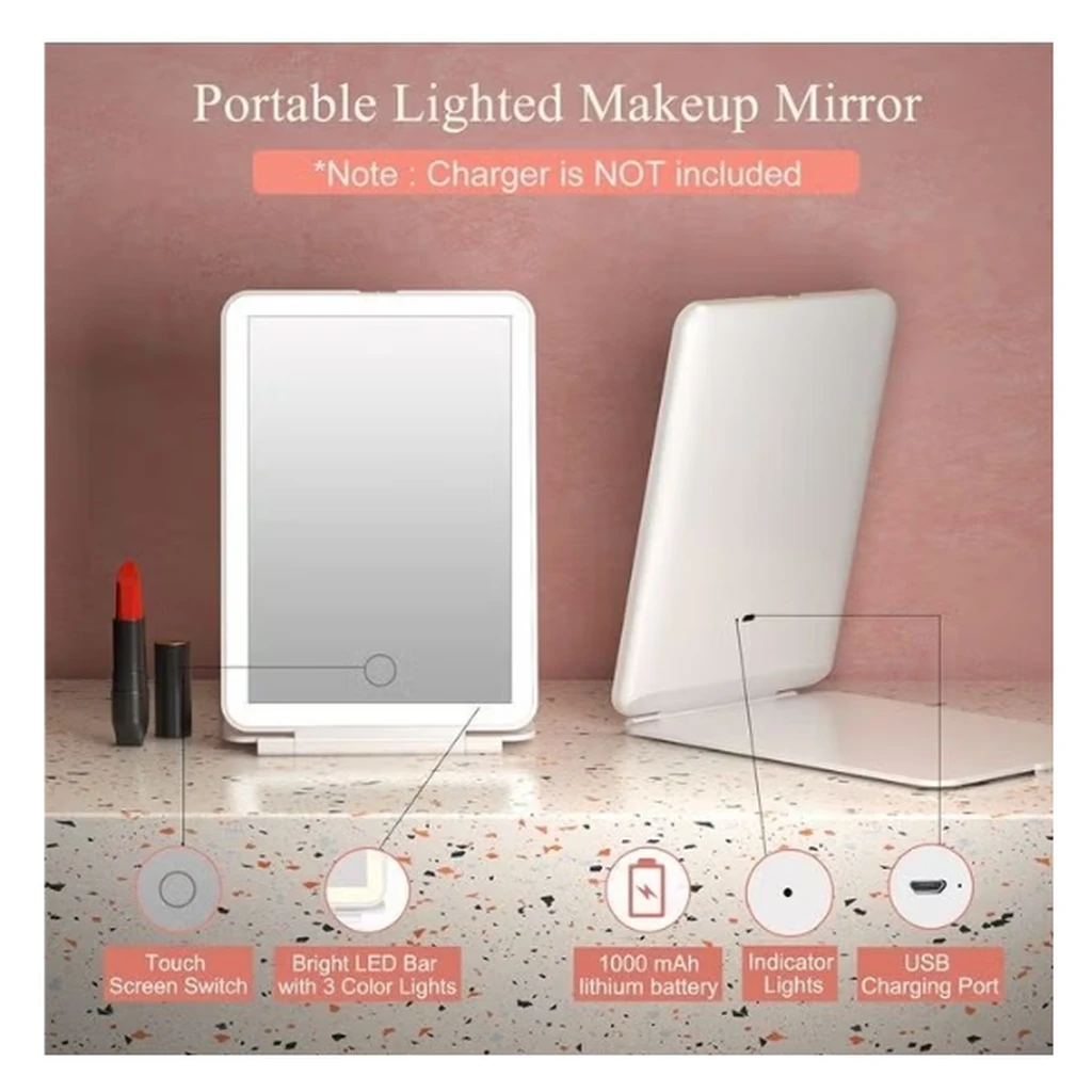 Touch Screen LED Makeup Mirror
